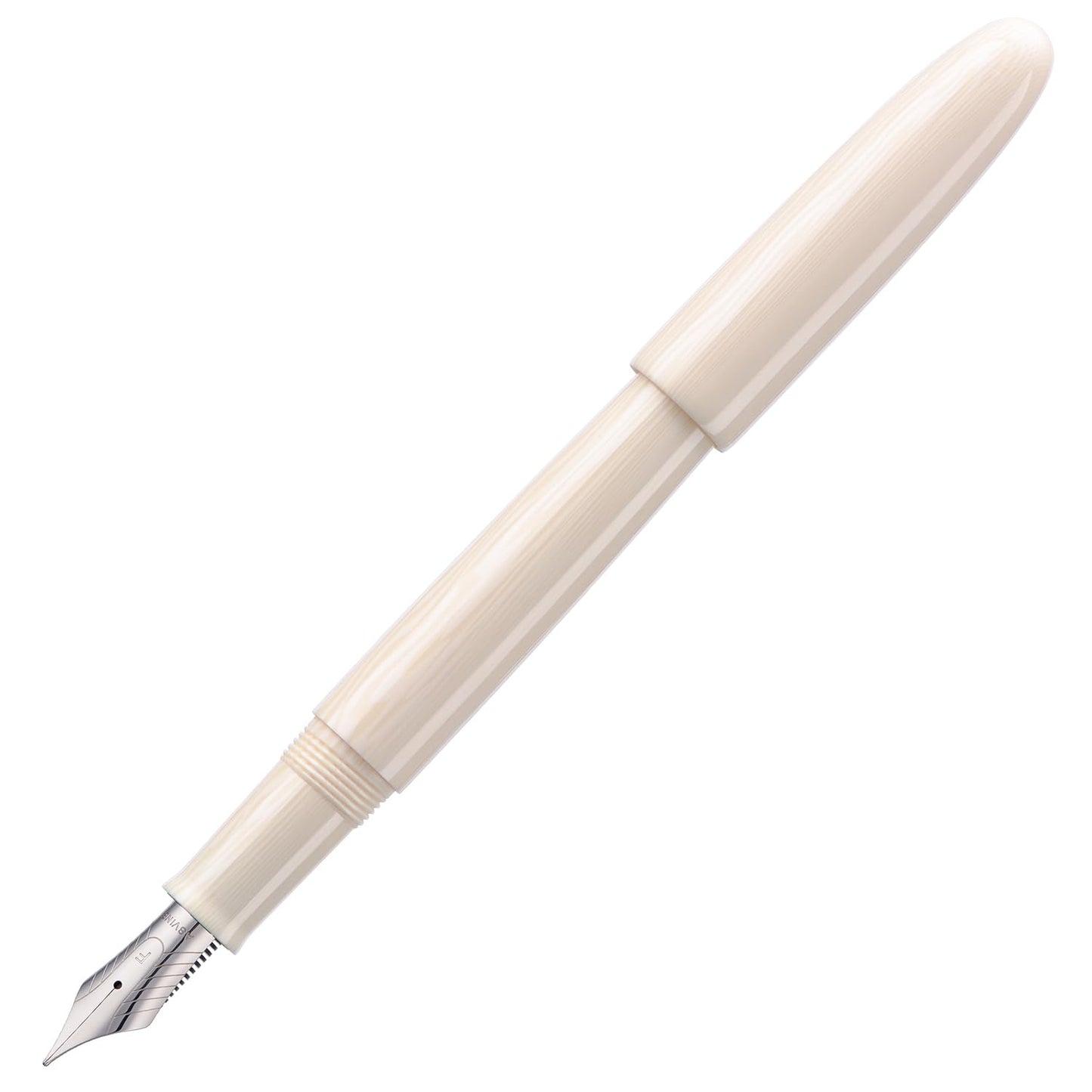 Asvine C80 Fountain Pen #8 Fine Nib Large Handcraft Pen with Converter Pen Box Collection Set (Ivory)