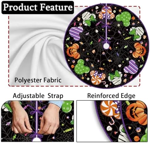 Halloween Tree Skirt 48 Inch Spooky Home Party Decor