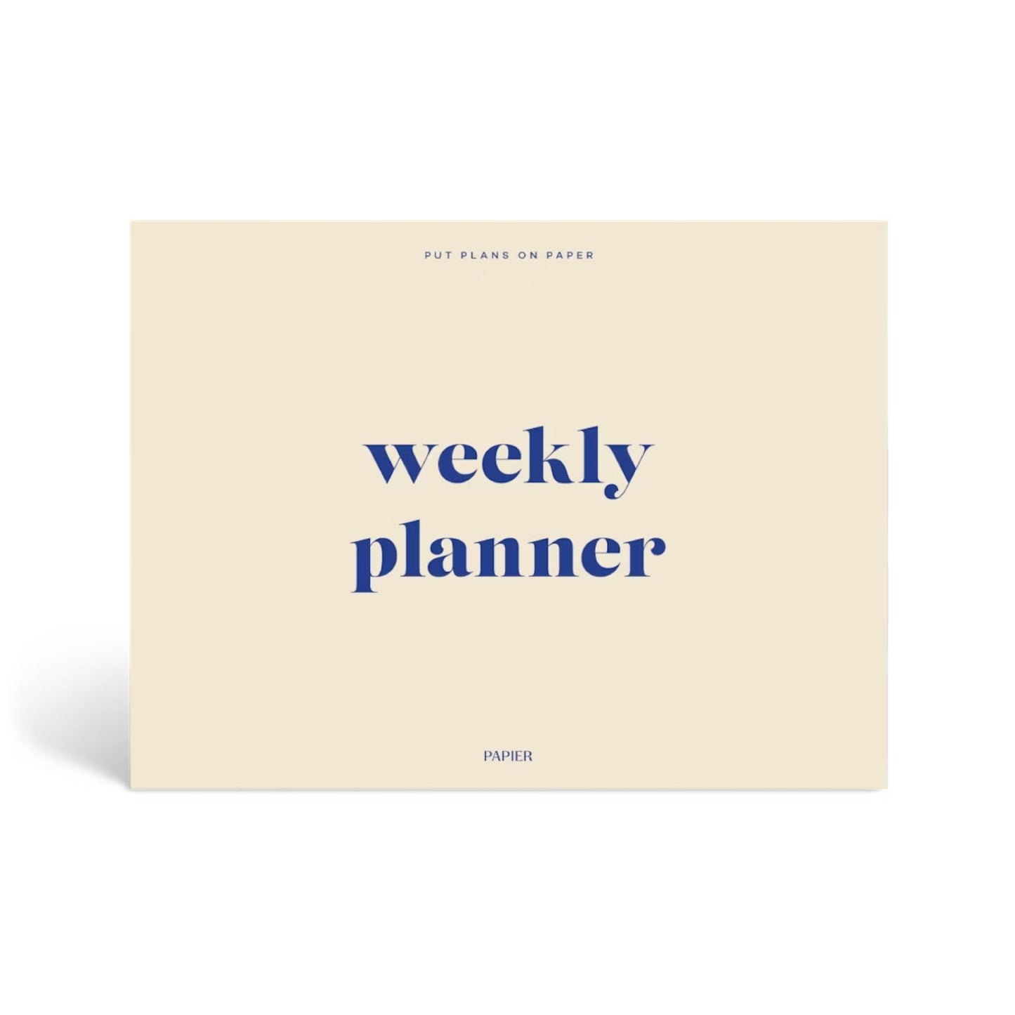 Papier Joy Weekly Desk Planner - Beige | 1 Page Per Week | Weekly Plan Section & Next Week Notes | TearOff Design | Table Top Office Essentials | 52 Sheets | Undated | Time Management & Organizer Gift
