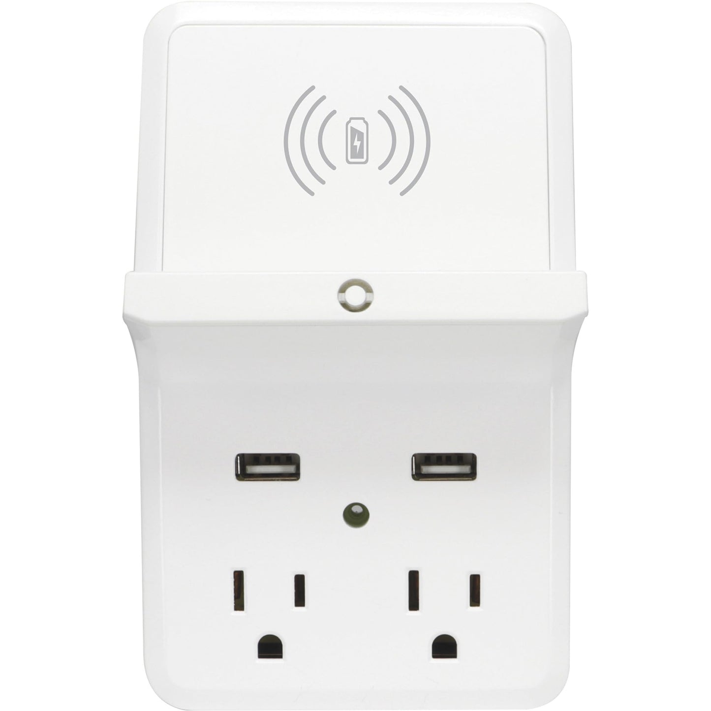 GEHR Electical Products Prime PBUWC01 Wireless-Charging-Dock Wall Tap with 2 Outlets and Dual USB Charger