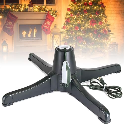 360 Degree Rotating Christmas Tree Stand, Electric Adjustable Artificial Tree Stand, Suitable for Malls, Homes