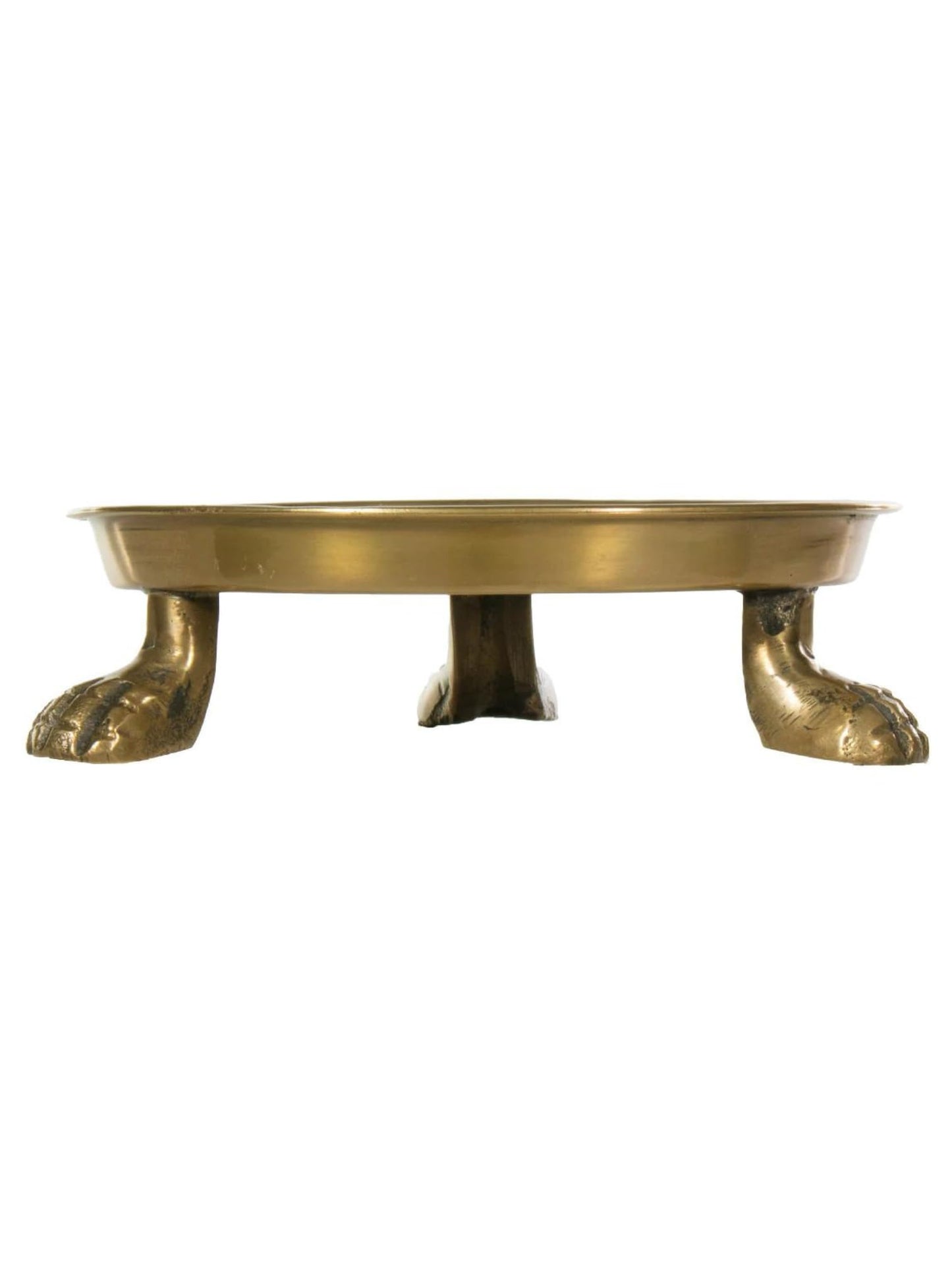 Round Clawfoot Dish — by Alice Lane Home Collection — Gold — for Home Decor, Candles, Jewelry, Perfume, Cosmetics, and Coffee Table — Size Small