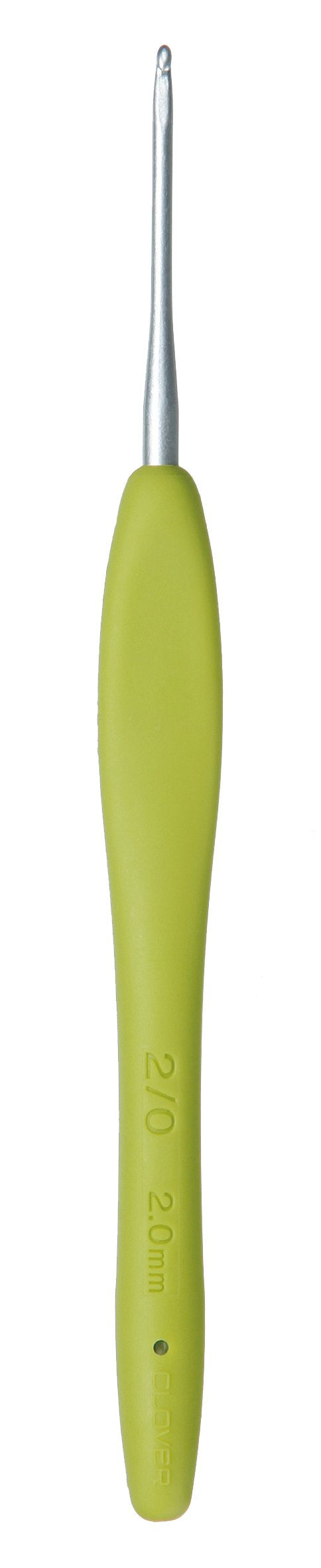 Clover CL1050 Amour Crochet Hook: 2.0mm, Metal, 2mm, Green