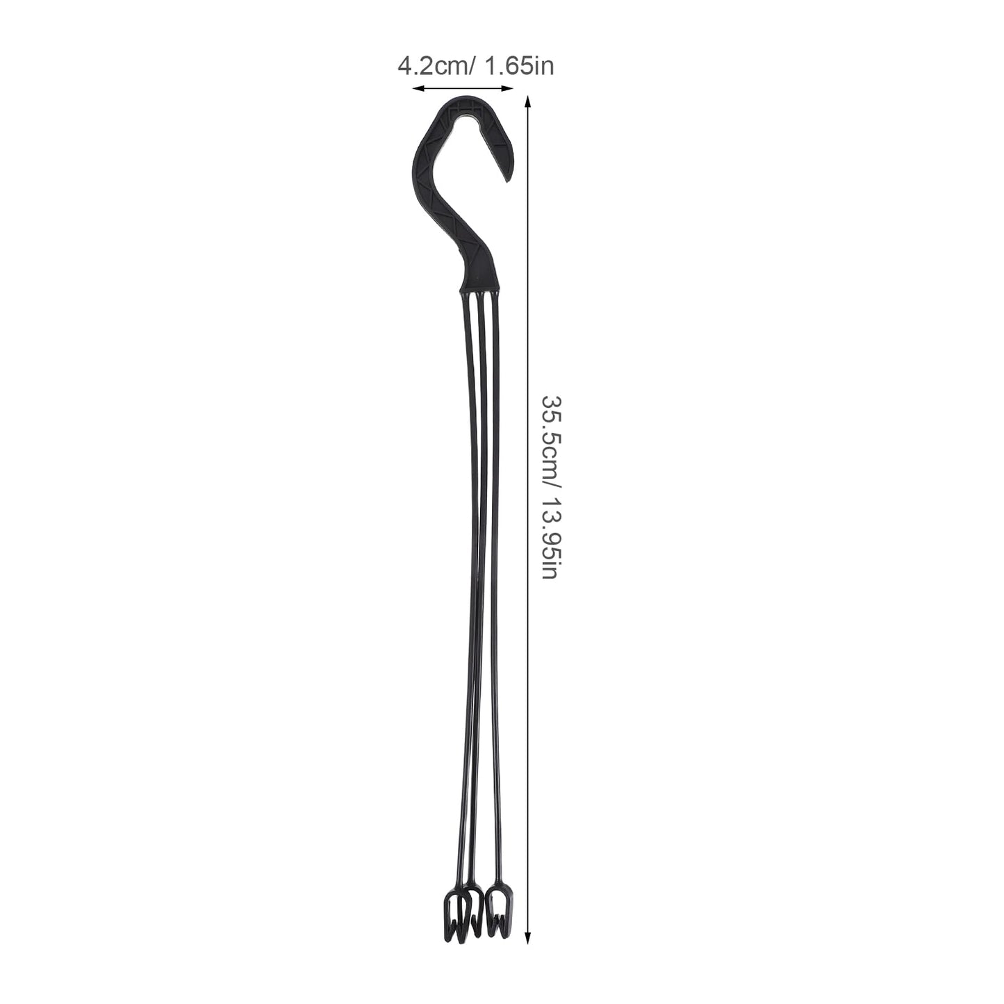 Lurrose 10Pcs Plastic Hanging Basket Hooks Hanging Planter Holder Flower Pot Hangers for Outside and Indoor Small Flower Pots, Black