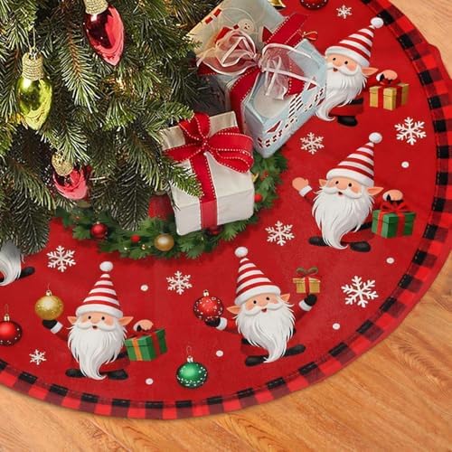 Xmas Gnomes Box Christmas Tree Skirts 36", Xmas Tree Cloth Mats Trees Skirts for Decor Gift, Home Decoration