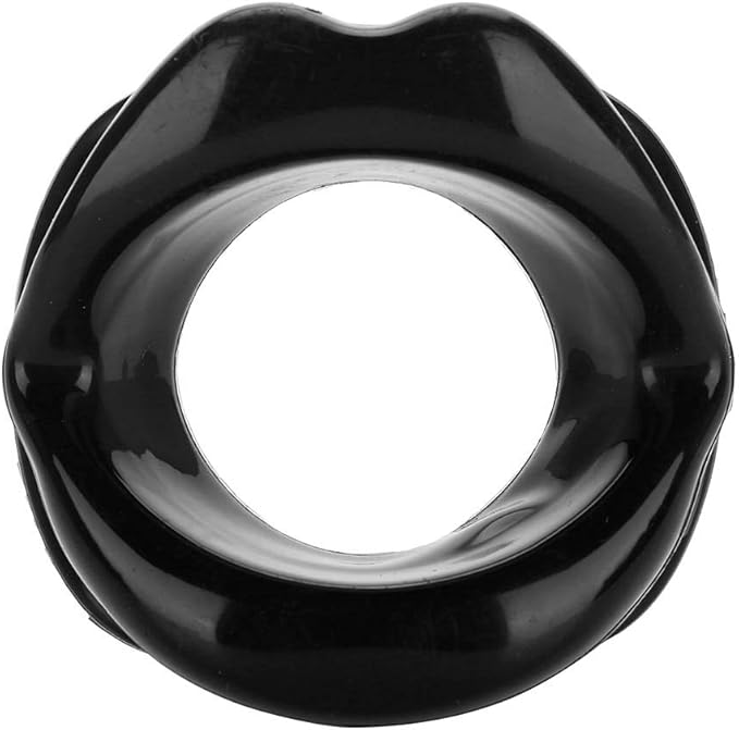 Face Slimmer Lip Trainer Silicone Face Lifting Lip Exerciser Mouth Muscle Tightener Tightening Anti Wrinkle Anti Aging Oral Exerciser Facial Slimmer Tool (Black)