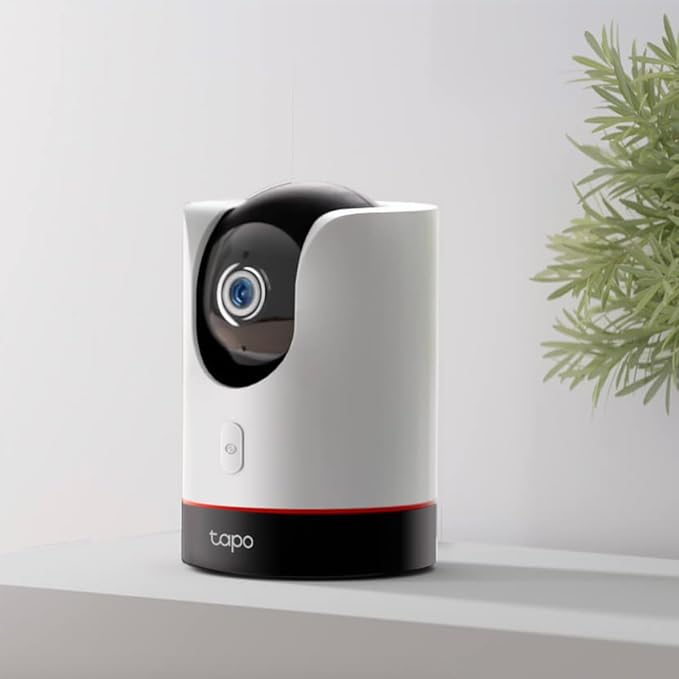 TP-Link Tapo 2K QHD Pan/Tilt Wi-Fi Camera | Apple HomeKit | Physical Privacy Mode | Color Night Vision | Motion Tracking | 2-Way Audio | Local/Cloud Storage | Works w/Alexa&Google Home | (Tapo C225)
