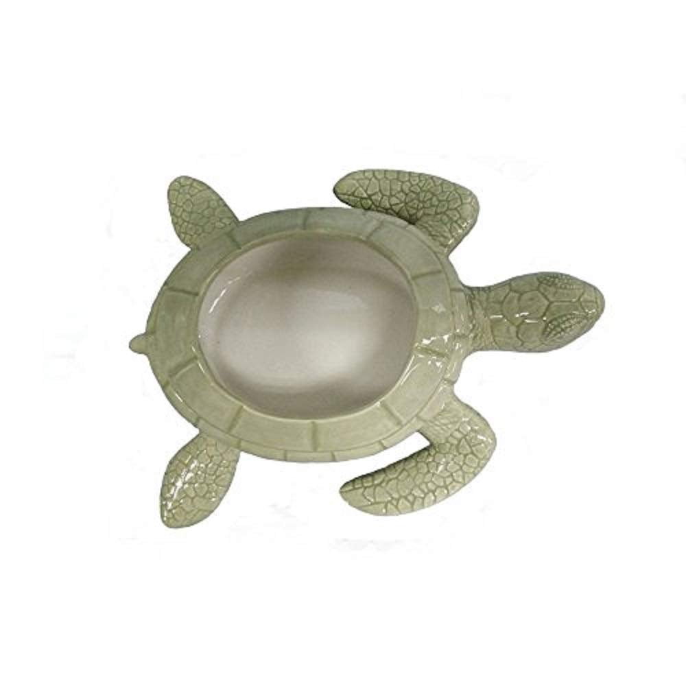 Comfy Hour 9" Sea Turtle Succulent Planter, Decorative Ceramic Turtle Flower Pot for Cactus and Small Plants, Ocean Theme Indoor Outdoor Tabletop Display, Palegreen Dolomite, 1 Unit