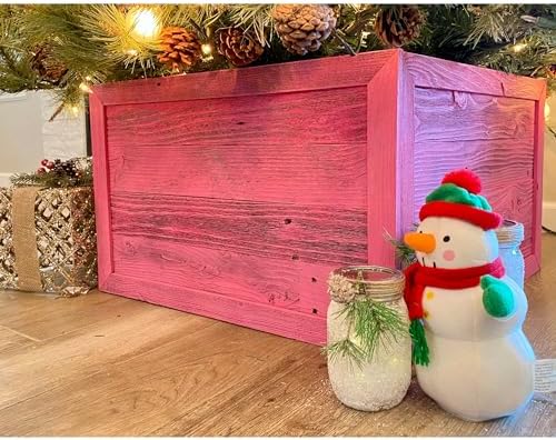 BARNWOODUSA Christmas Tree Collar or Box Made of Reclaimed Wood – Rustic Tr