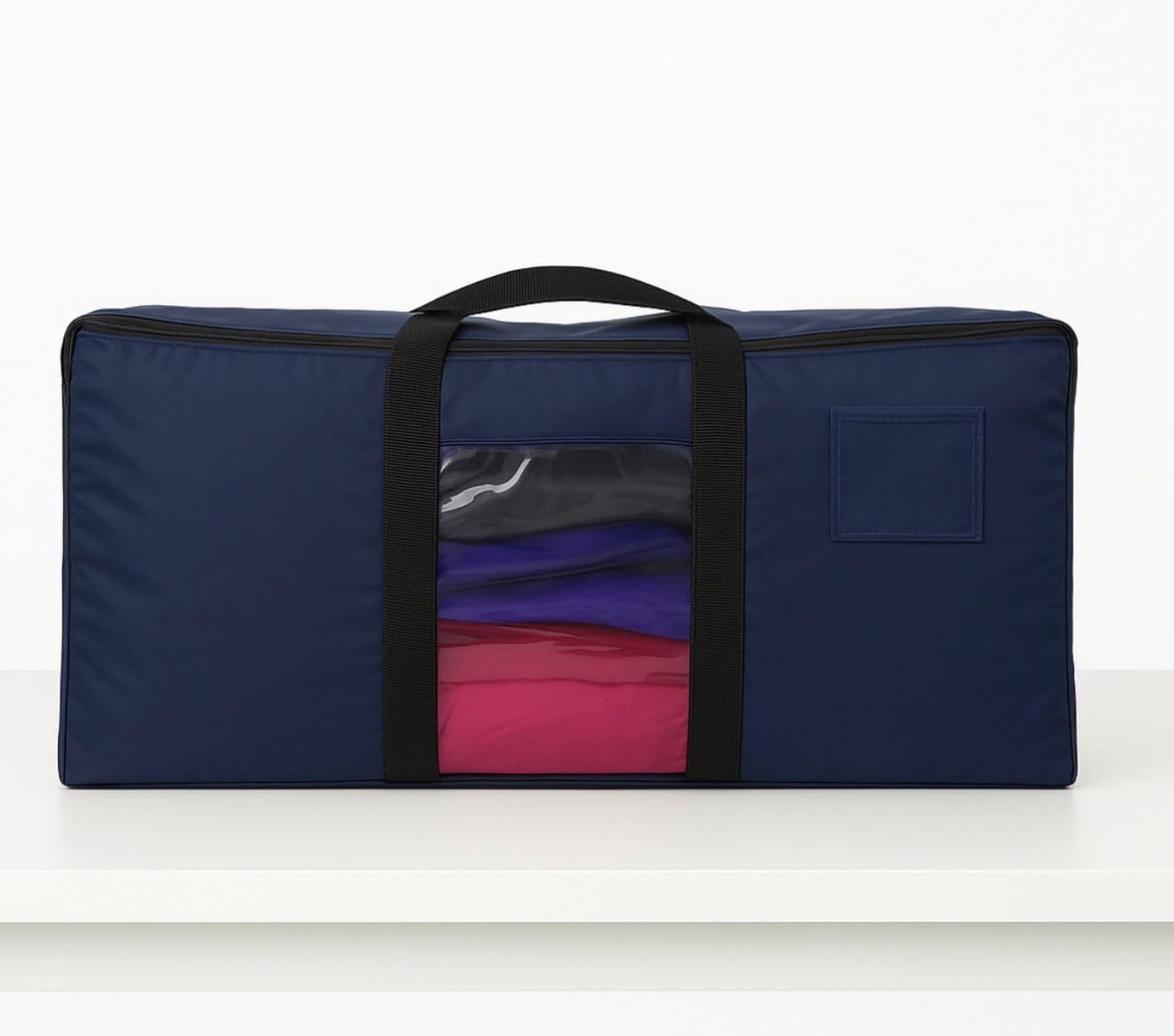 6-Pack Oversized Heavy-Duty Moving Storage Bags with Reinforced Zippers & Soft Grip Handles, Durable Clothes Organizer Totes, Dark Blue Packing Bags Product Dimensions(27L×14W×14H)