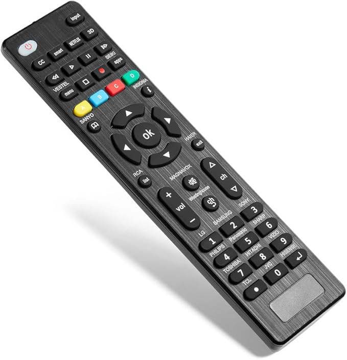 Paquete de 2:Universal TV Remote Control is Suitable for LED Smart TVS of LG,Samsung,Sony,Philips,Panasonic,Sharp,Toshiba,Hitachi,VIZIO,TCL,JVC,Hisense and Other Brands