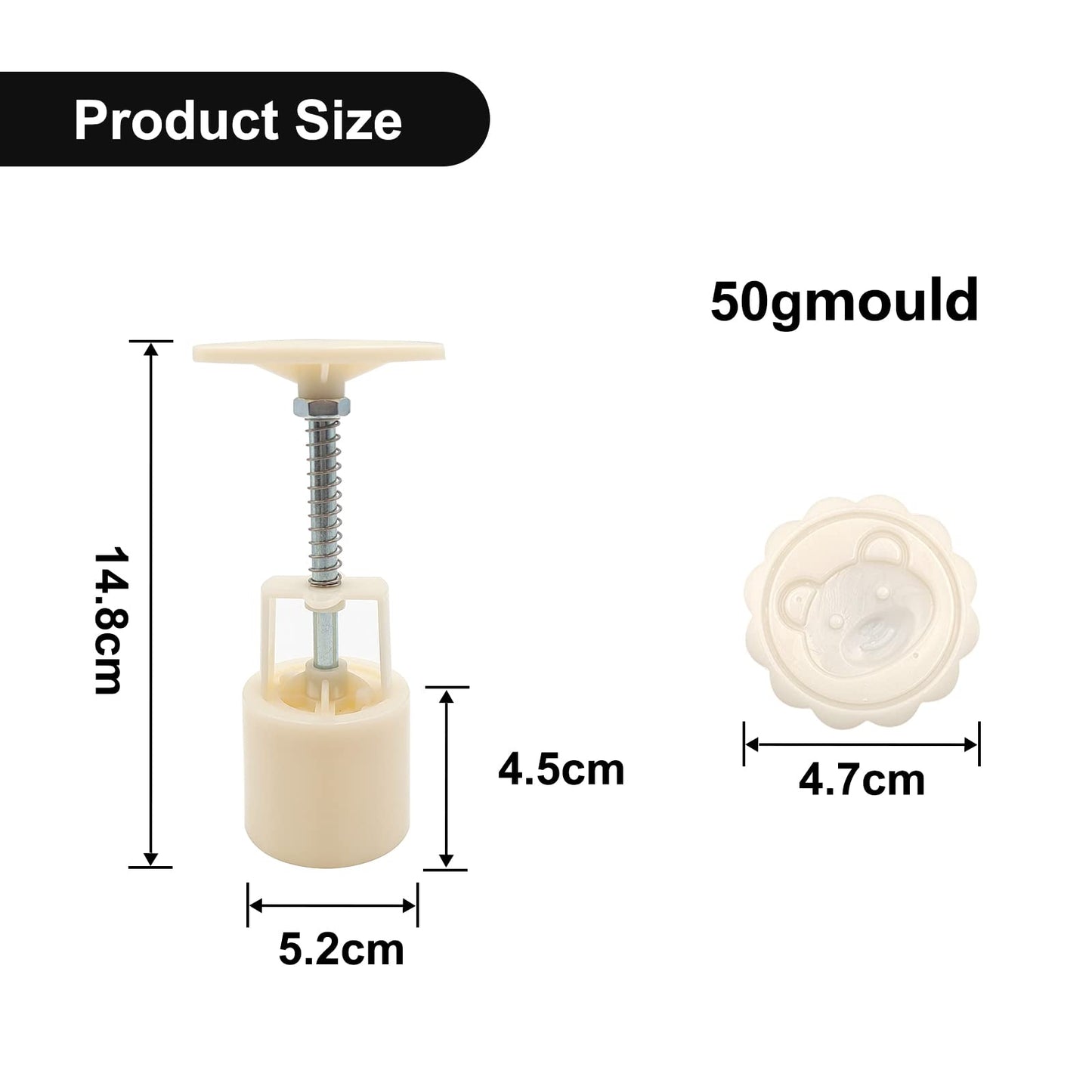 14 PCS Bath Bomb Mold Set Includes 2pcs Bath Bombs Press and 12pcs Different Pattern Stamps for Making DIY Bath Bombs Tools, Moon Cake Making for Mid-Autumn Festival Press (Style 2)