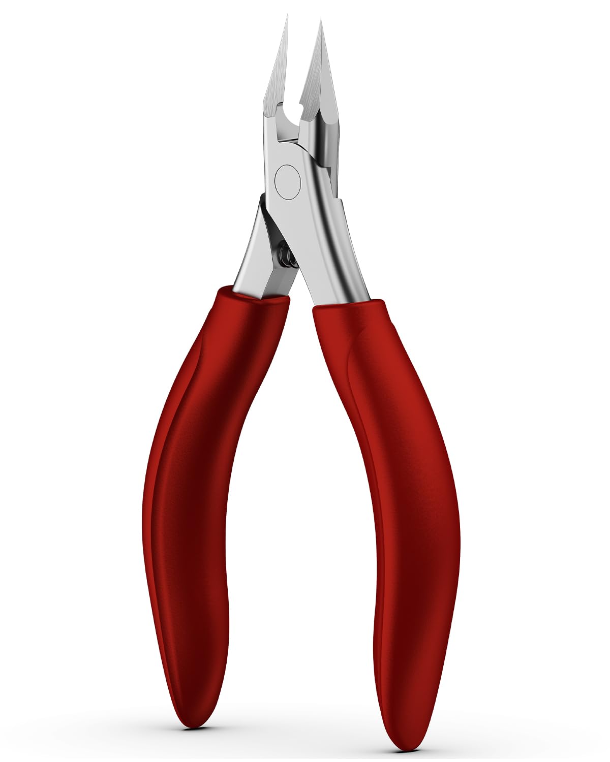BEZOX Toenail Clippers for Thick & Ingrown Nails – Heavy Duty Toe Nail Clipper for Seniors for Thick Toenails with Comfort Grip & Long Handle - Red