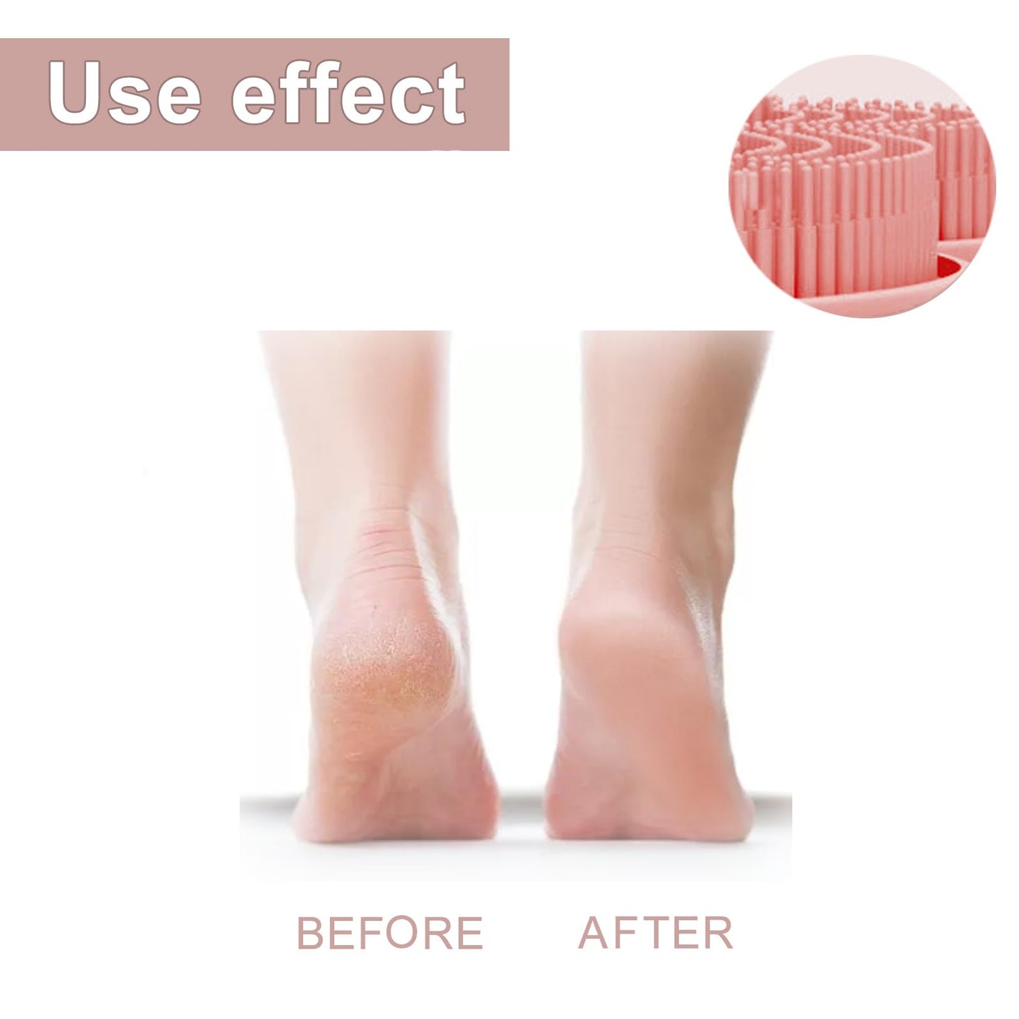 Foot Scrubber in Shower,Shower Foot Scrubber Mat,Silicone Foot Scrubber for Shower,Silicone Body Scrubber with Suction Cups,Bath Feet Scrub Mat with Storage Hook(Pink)