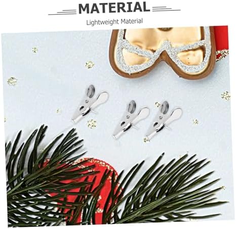 STOBAZA 100pcs Christmas Flower Clips Alligator Clamps for Wreaths and Tree Decorations Secure Grip Ornament Hooks for Festive Crafts and DIY Projects Design