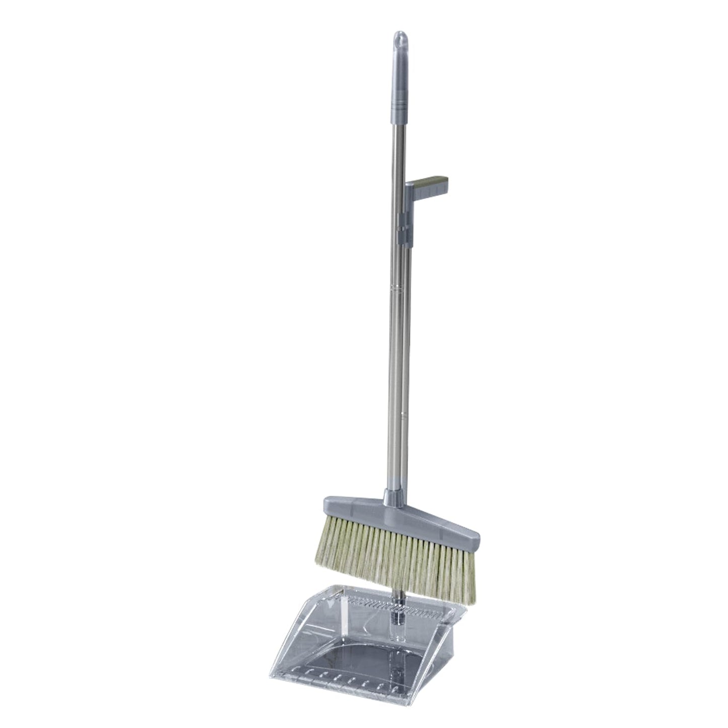 HEEPDD Broom Dustpan Set, for Efficient Home Office, 33.9 Broom and 29.5 Dust Pan Kit for Easy Use Dustpan Set, PP Material, Long Handle Nan Household Daily Necessities (Gray)