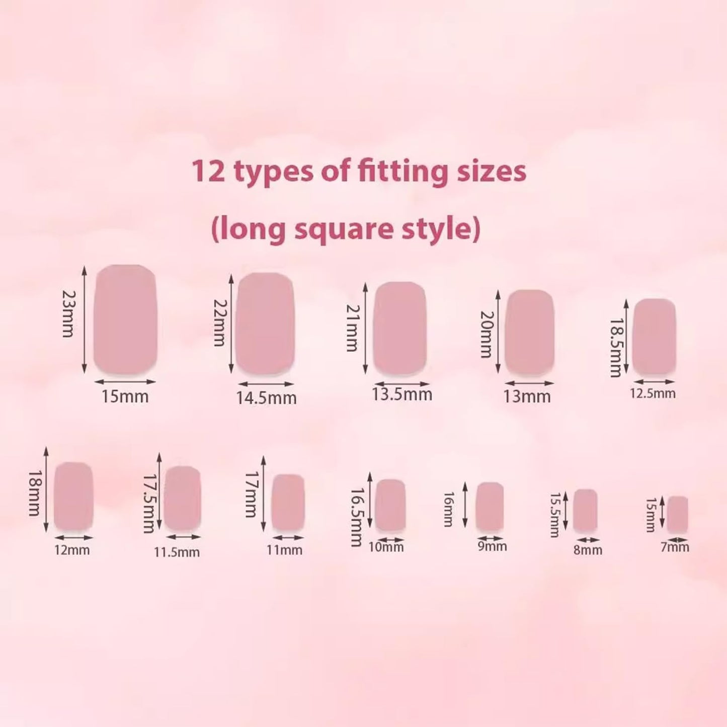 Square Press on Nails Medium Fake Nails with Bow Rhinestone Designs Pink French Tip Nails Press ons Glossy Full Cover Glue on Nails Reusable Artificial Nails for Women Spring Summer Nail Art Decor