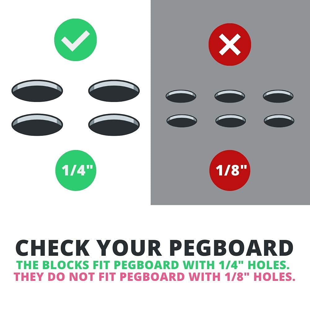 Craft Room Pegboard Letters for Pegboard Craft Peg Board Organizer Accessories | 115 Pegboard Decoration Blocks with Emojis - Round