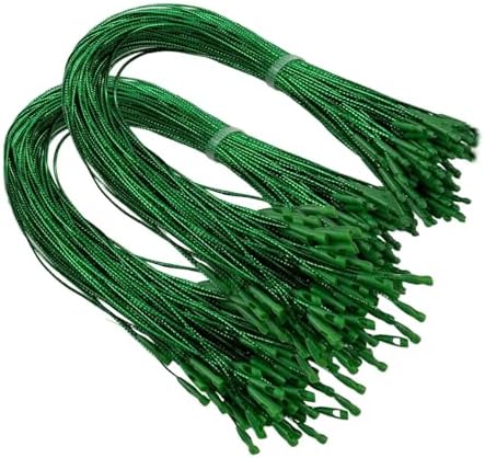 200 Pieces Christmas Hooks Ornament Hang Ropes Snap Lock Precut Strings for Decoration Polyester Material Suitable for Holiday Gatherings Tree, Green