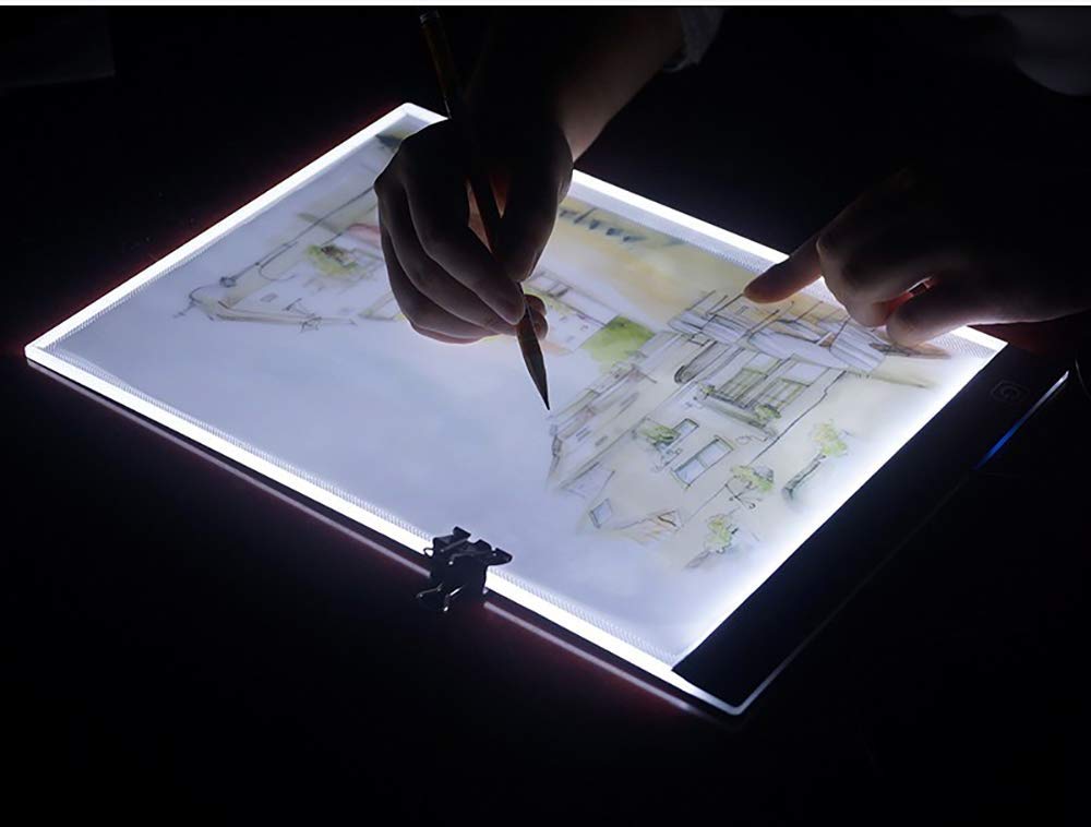Ultra-Thin Portable A4 LED Light Box Tracer w/USB Cable Dimmable Brightness LED Artcraft Tracing Light Box Light Pad for Artists Drawing Sketching Animation Stencilling X-ray Viewing