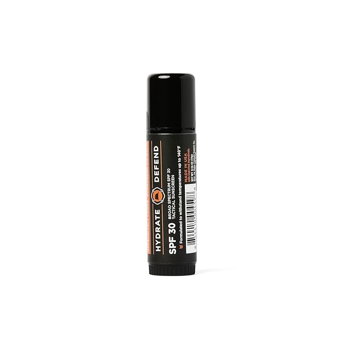 Duke Cannon Supply Co. Tactical Lip Protectant Cannon Balm 140° - (Blood Orange Mint Flavored) Superior Performance, SPF 30, Lip Balm for Hard Working Men, 0.56oz (3 Pack)
