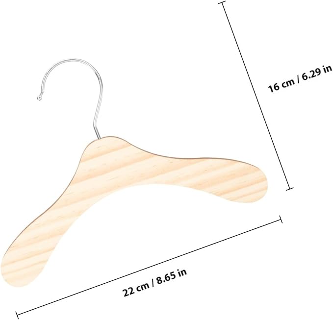 TINEASUR 10pcs 8.66-inch Wooden Pet Hangers for Small Dogs and Cats, Wear-Resistant Dog Clothes Hangers, Household Professional Pet Accessory for Closet Organization
