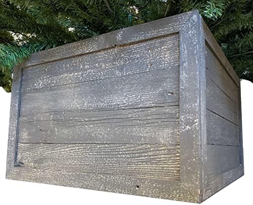BARNWOODUSA Christmas Tree Collar or Box Made of Reclaimed Wood Rustic Skir