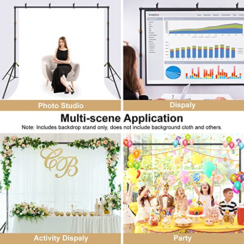 LINCO Lincostore Backdrop Support Stand Kit 10x6.5ft Adjustable Photography Studio Photo Background Support System with Carrying Bag for Green Screen Muslin, 4171 - size: 10ft wide 6.5ft high