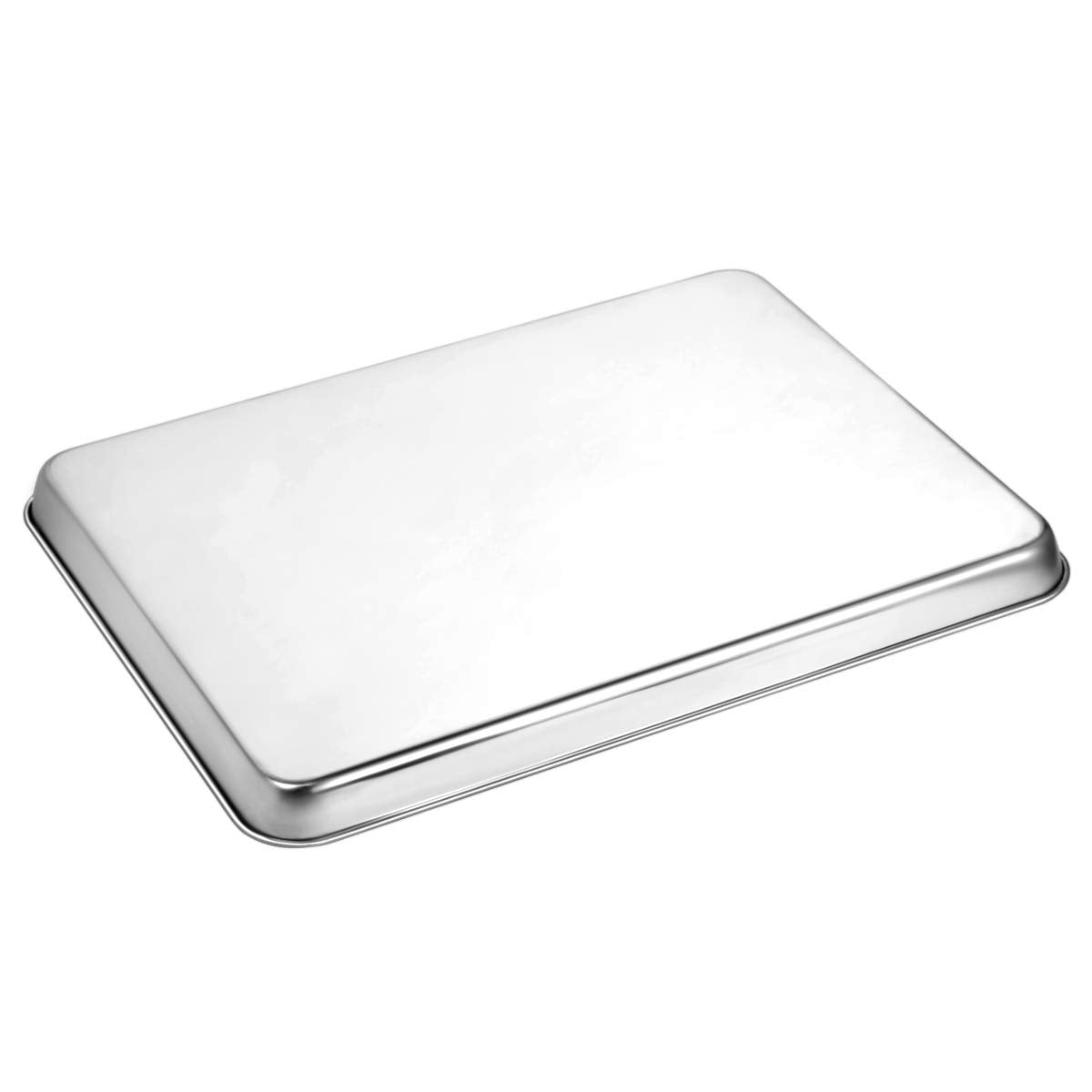 Wildone Baking Sheet Set of 3, Stainless Steel Cookie Sheet Cooking Sheet Pan for Baking & Roasting, 9/12/16 Inch, Non Toxic & Heavy Duty & Easy Clean