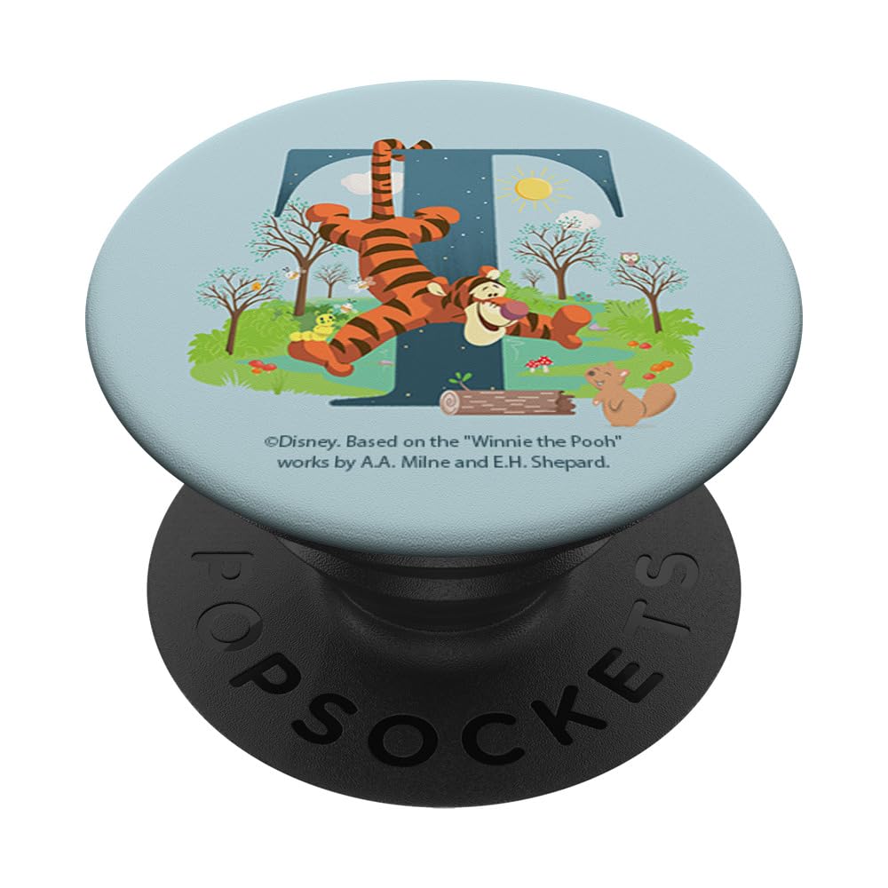 Disney Alphabet Monogram Winnie the Pooh Letter T for Tigger PopSockets Standard PopGrip