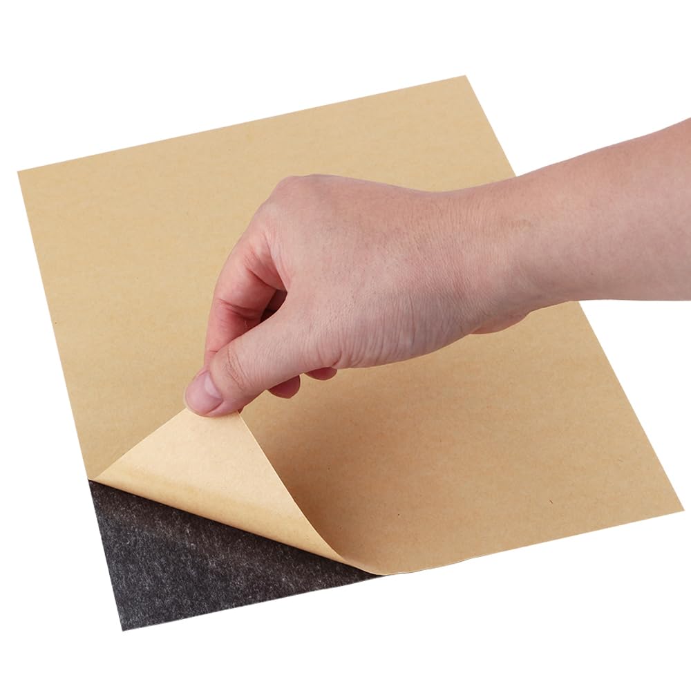 LLPT Adhesive Magnetic Sheet 11 x 14 Inch 10 Pack Flexible Refrigerator Magnet Sheet Sticky Magnetic Paper for Photos Images Educational DIY Craft Paper (MSA111410)