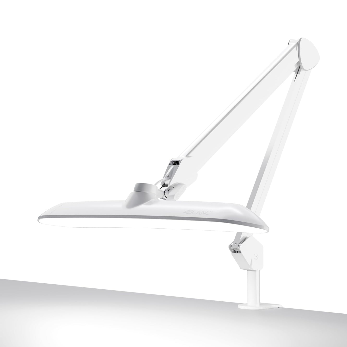 4BLANC Pro Nail Lamp for Nail Technicians, RG0 Eye-Caring Professional Desk Lamp, Advanced UV Filtering, Flicker-Free, CRI 93+, 30W, Clean Desk Mount or Clamp, Remote Ready