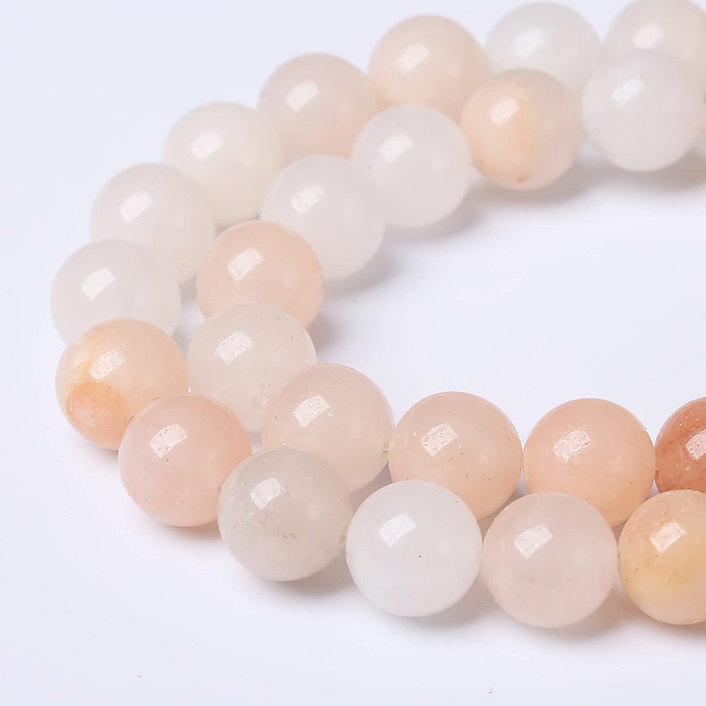 46PCS 8mm Natural Pink Aventurine Gemstone Beads Round Loose Spacer Stone Beads for Jewelry Making DIY Bracelet Necklace Materials 15"