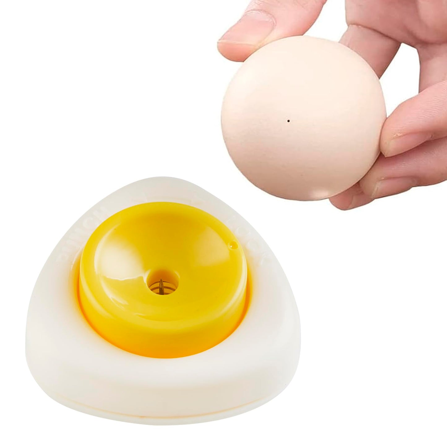 Egg Piercers for Raw Eggs, Egg Hole Poker Egg Separator Tools for Kitchen Gadgets for Hard Boiled Eggs Simple Egg Punchers Piercer with Retractable and Sharp Pin 3 Pack, Yellow