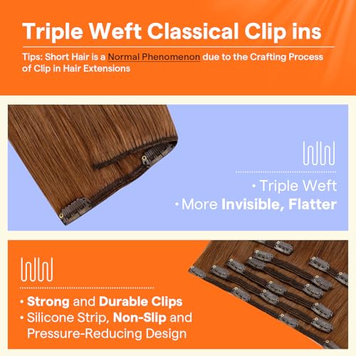 Full Shine Total 2 Packs Detangling Spray & 10 Inch #330 Clip in Hair Extensions 7pcs
