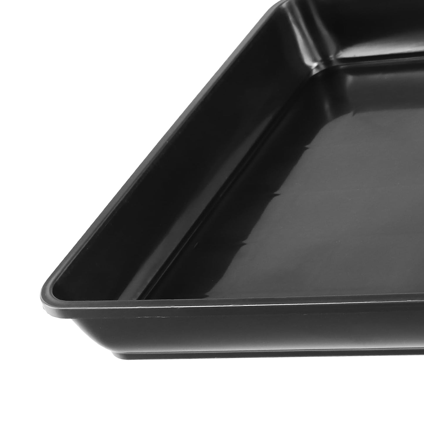 SOUJAP 20 Pack Black Square Plant Saucer, 8.7 Inch Inner Flower Pot Drip Tray for Outdoor Indoors,10 Inch Outer