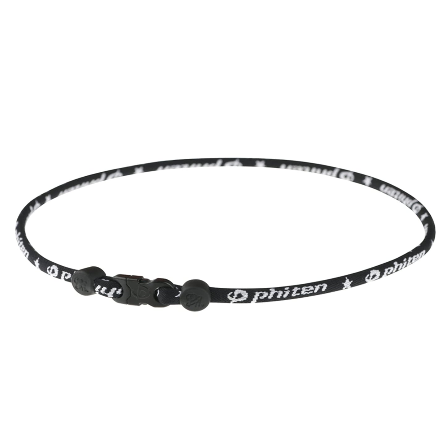 Phiten Titanium Classic Necklace - Sports Necklace with Aqua-Titanium Technology for Neck and Shoulder Tension - Elastomer Core - Black, 22 Inch