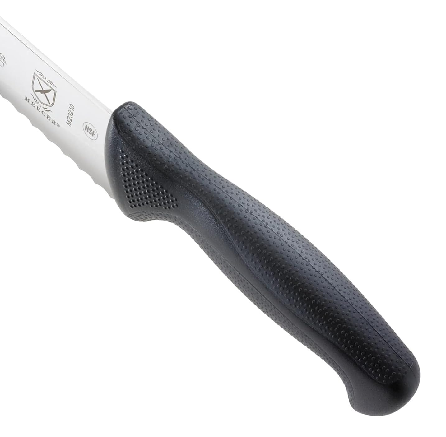 Mercer Culinary M23210 Millennia Black Handle, 10-Inch Wide Wavy Edge, Bread Knife