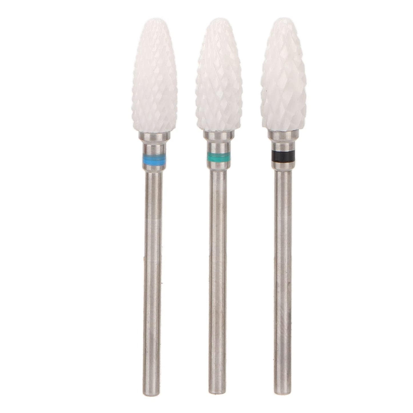 10 pcs Ceramic Nail Drill Bits Set, Electric Nail Files, Cuticle Polishing Bits for Acrylic Gel Nails, for Manicure and Pedicure for Nail Grinding