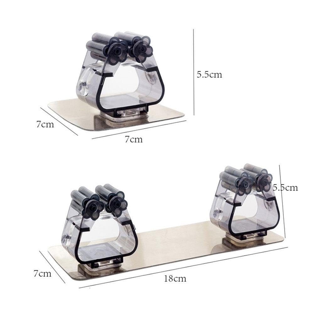 3 Pcs Broom and Mop Grippers Wall Hook Self (3 Count)