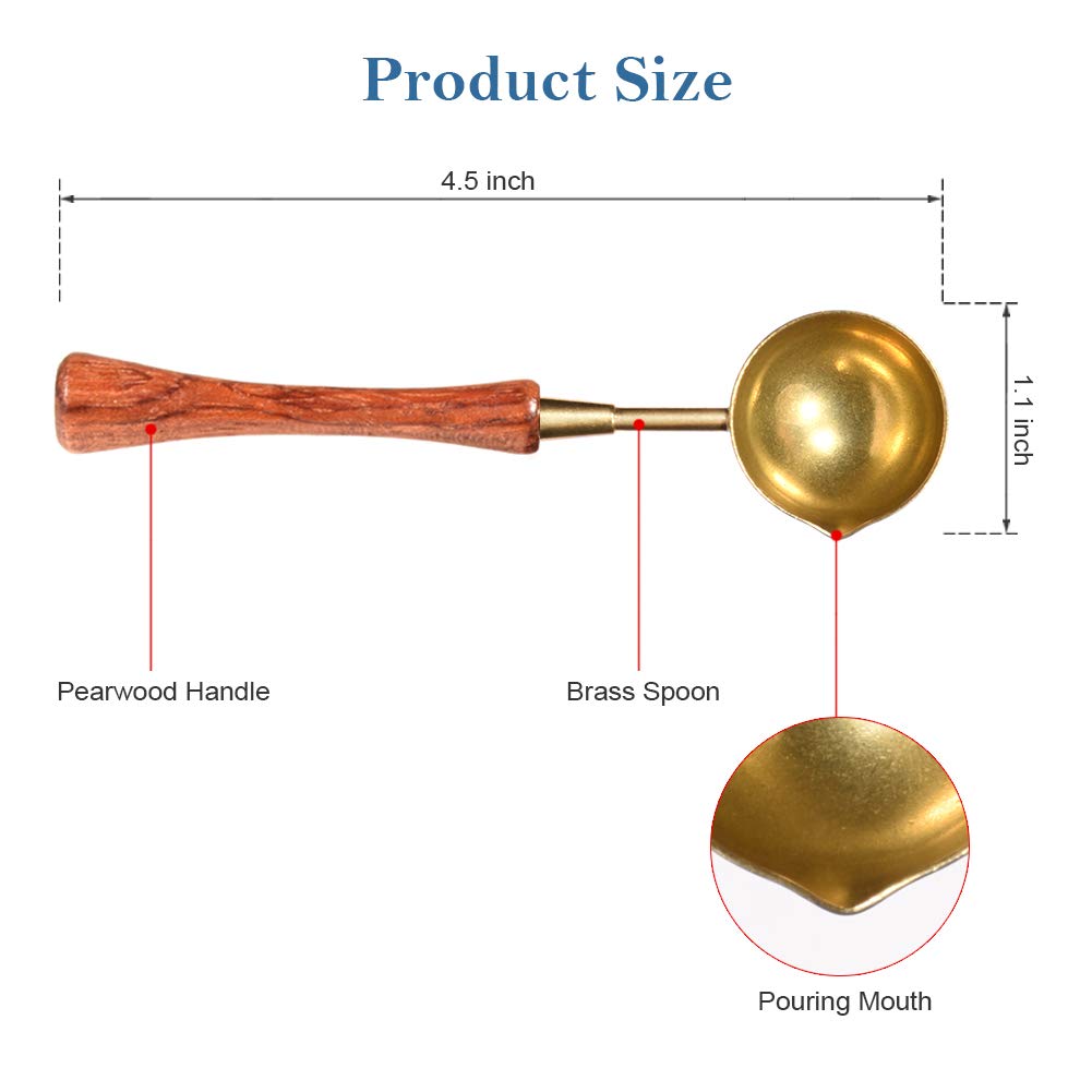 Triwol Wax Seal Maker Kit - Wax Seal Warmer & Melting Furnace, Wedding Spoon Holder & Envelope Sealer