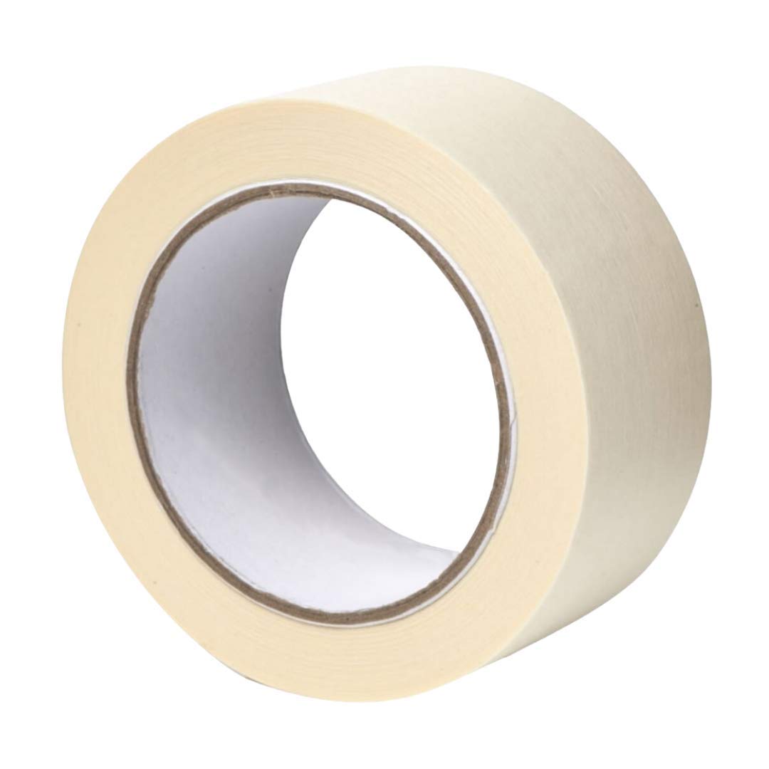 GTSE Masking Tape, 2 Pack, 2 inches x 55 Yards (164 ft), General Purpose Beige Multi-Surface Tape for Painting, Labeling and Craft, 2 Rolls