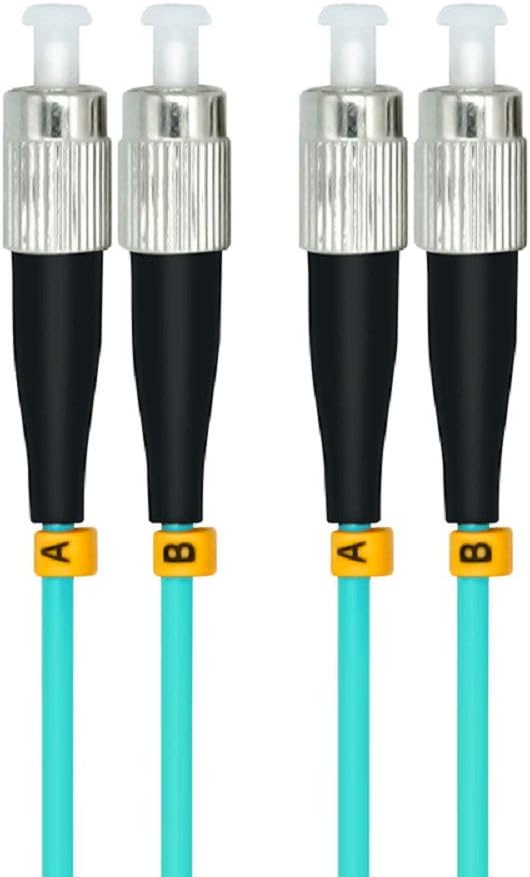 Jeirdus 10M 33ft Duplex 50/125 10G OM3 Fiber Optic Cable Jumper - FC to FC Multi-Mode Optical Patch Cord
