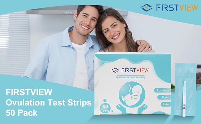 50 Pack of Ovulation Tests Home Fertility Predictor Kit for Women Clear & Accurate Rapid Result Tracker Helps Get Timing Right While Planning for Baby