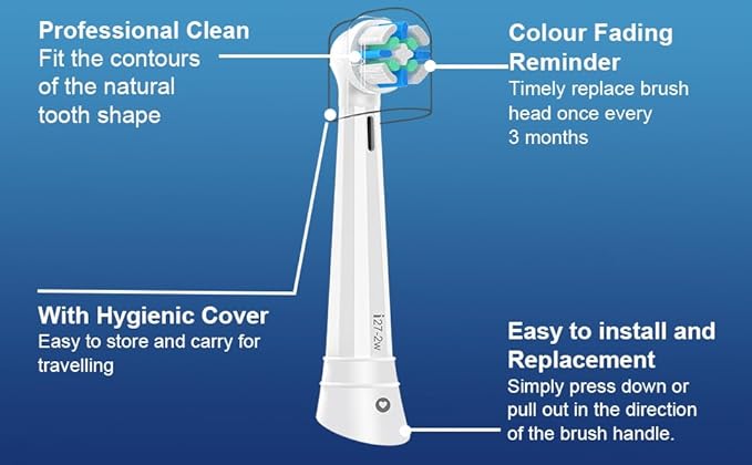 8 Pack IO Replacement Heads Compatible with Oral B iO 2/3/4/5/6/7/8/9/10 Series Electric Toothbrush, Brush Heads Compatible with Oral B iO for Gentle Dental Care (Black/White)