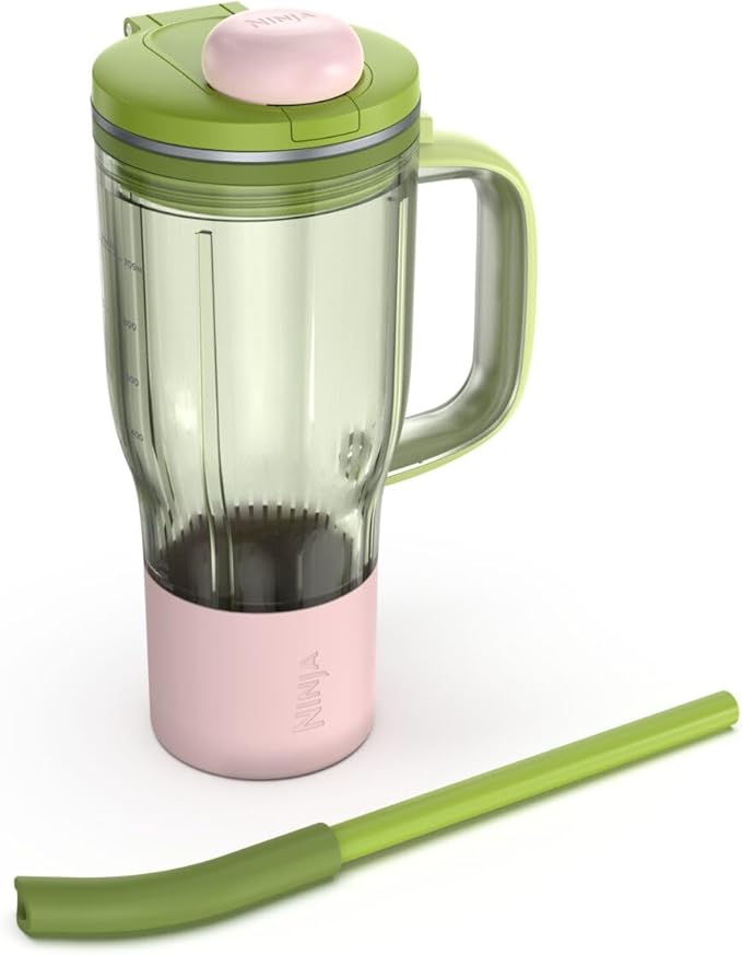 Ninja BlendBOSS | Personal Smoothie Tumbler | 26oz Travel Tumbler w/Leakproof Lid, Detachable Straw & Integrated Chug Spout | Dishwasher Safe & BPA Free | Watermelon Bubble Gum | XSKDB326LSGN| 2025