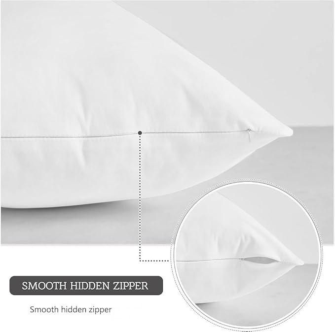 MoonRest® Synthetic Down Alternative 17x17 Square Pillow Insert Form, for Decorative Throw Pillow, Sofa, Cushions, Body and Bed - Pack of 2- Size 17” X 17”