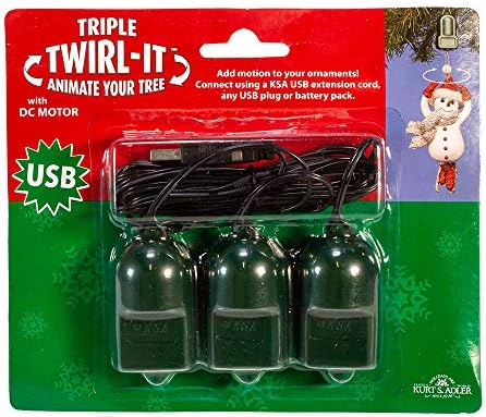 Kurt S. Adler USB Triple Twirl-It with DC Motors