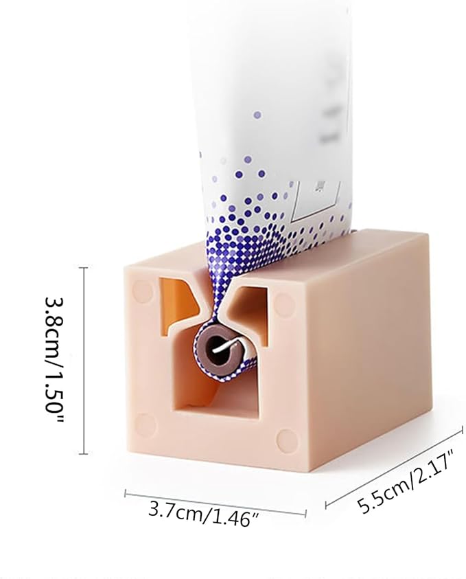 Toothpaste Squeezer Plastic Rolling Tube Toothpaste Dispenser Rotate Toothpaste for Seat Holder Stand Toothpaste Roller Toothpaste Squeezer Tube Roller (Pink)