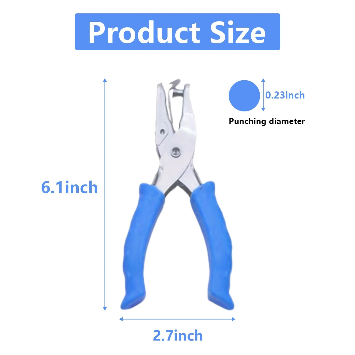Hyuetrsa 12 Pcs Single Hole Puncher, 1/4 Inch Metal Handheld Hole Punch with Soft Grip, Circle Shape Single Hole Puncher for Craft Paper Labels Greeting Cards Notebook(Multicolor)